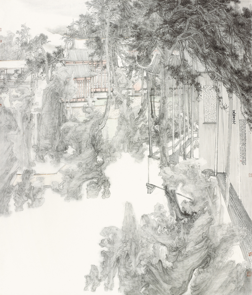 5入选 贺喜 一庭雅素清吾心 170cm×198cm 湖北省 2023抱石风骨 290551.jpg
