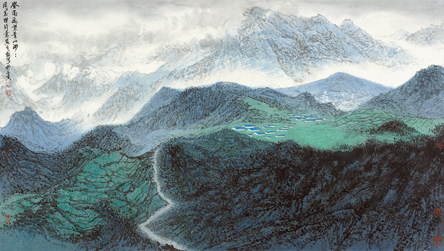 黄戈 周总理诗意图·登高远望青山渺渺 80cm×143cm 2022年 281770.jpg