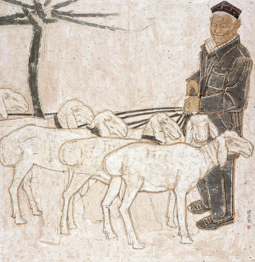 谭逸 大巴扎之二 139cm×137cm 2022年 282086.jpg
