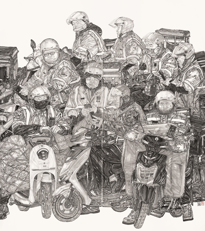 张腾 外卖小哥 220cm×200cm 2022年 281679.jpg