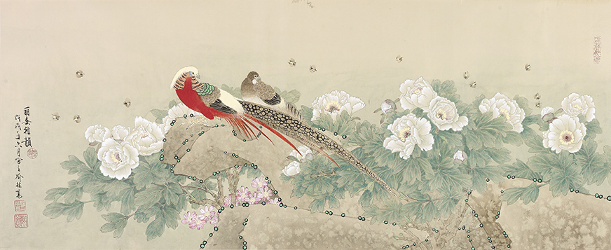 3喻继高 丽春雅韵 90cm×220cm 2018年.jpg