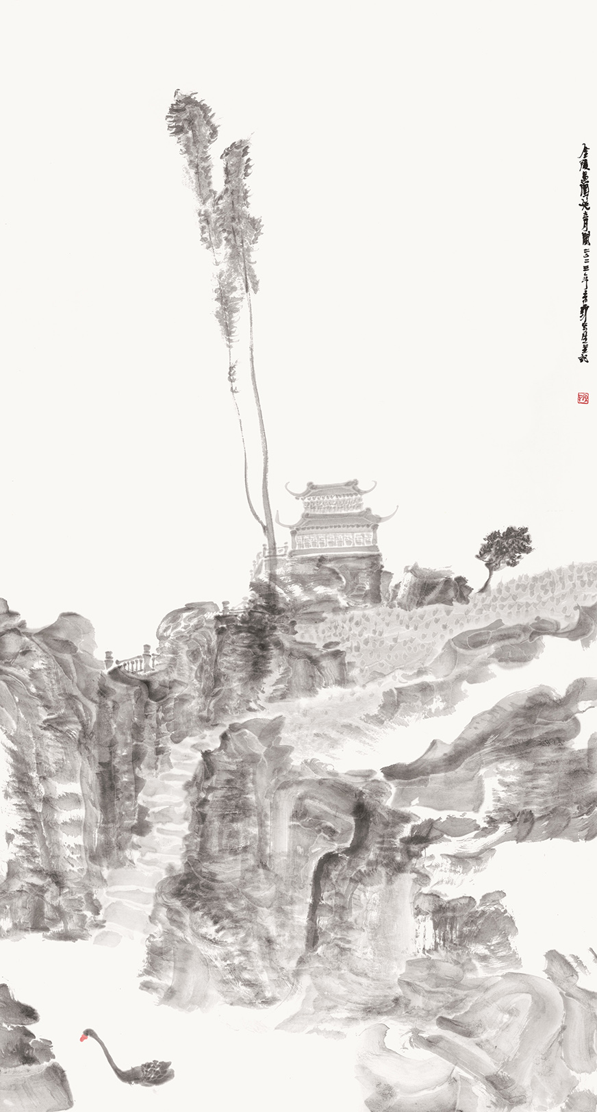 4周京新 金陵愚园写生系列-1 180cm×96cm 2023年.jpg