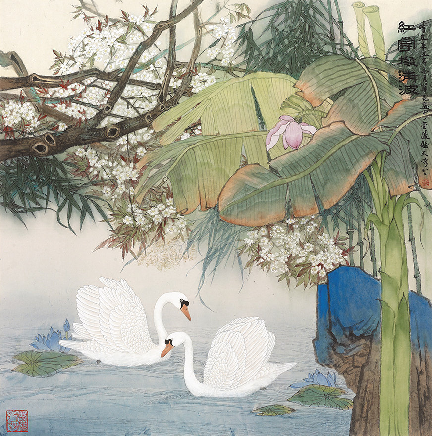 7薛亮 红掌拨清波 200cm×200cm 2021年.jpg