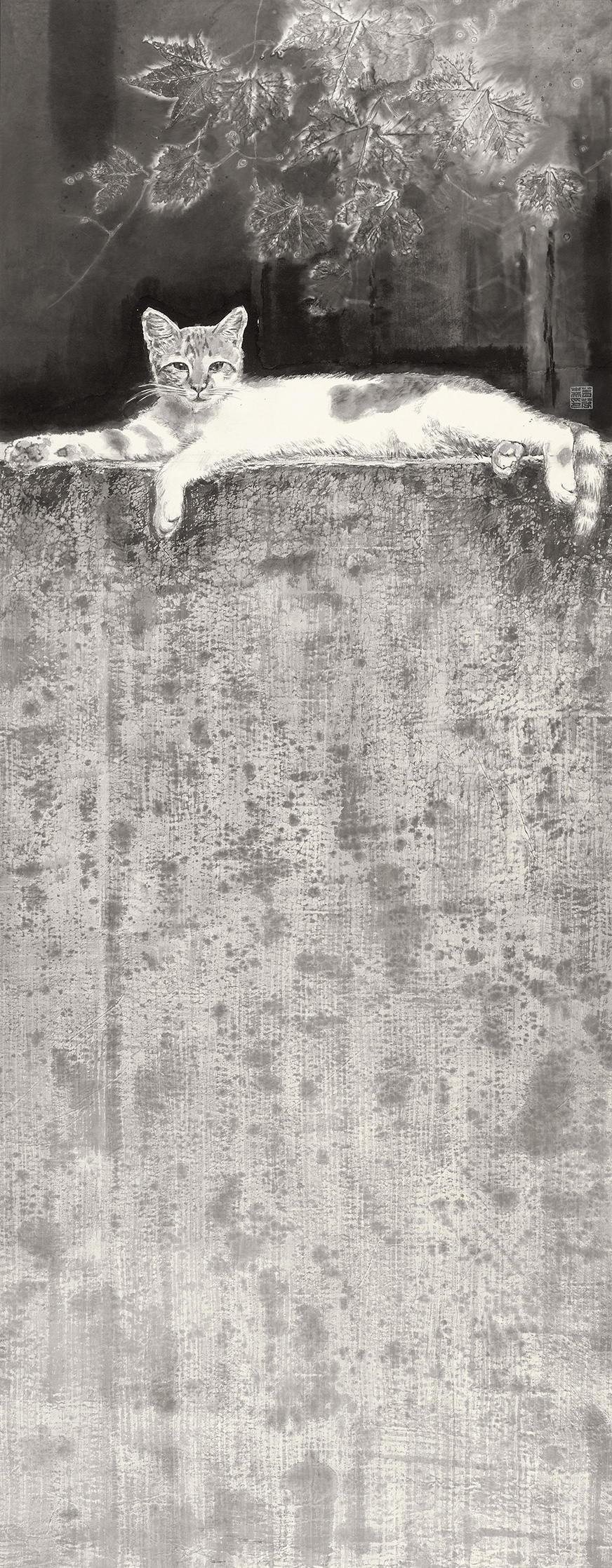 12盖茂森 朝慵午倦枕花阴 240cm×96cm 2023年.jpg