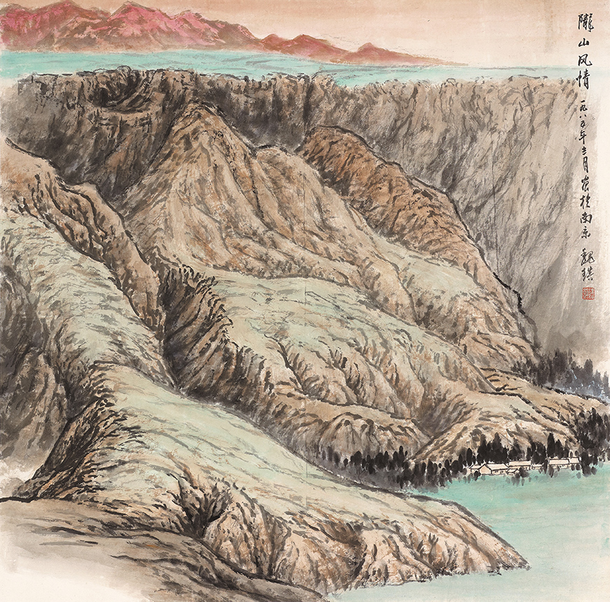 17魏镇 陇山风情 68cm×68cm 1985年.jpg