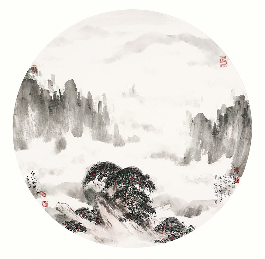 24秦卫东 黄山松云 59cm×59cm 2023年.jpg