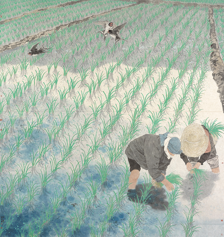 10张迎春 乡村四月 209cm×198cm 2023年.jpg