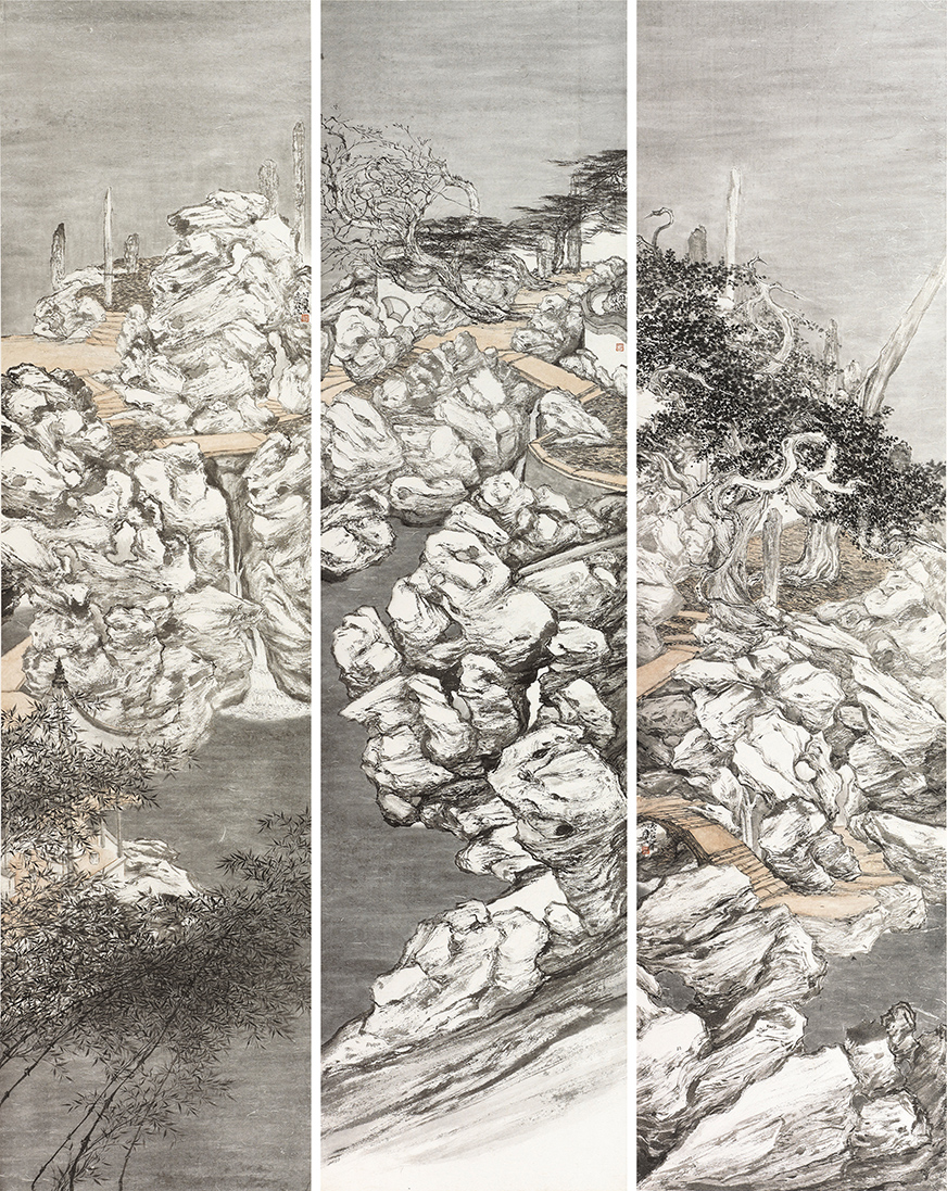 27曾立国 淮园清逸 240cm×62cm×3 2023年.jpg