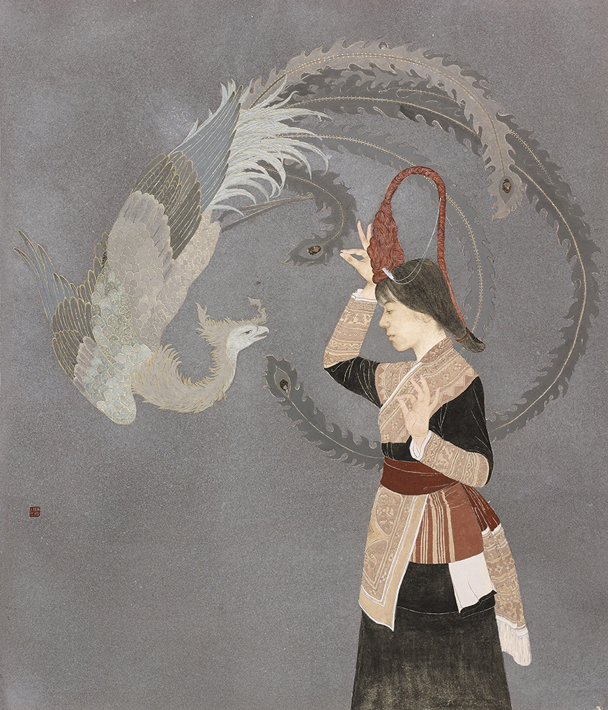 35黄梅凡 凤归来·晨曦 110cm×97cm 2023年.jpg