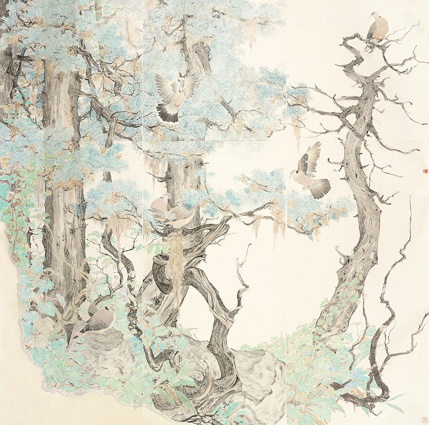5郭鑫 半山晴翠 220cm×220cm 2023年.jpg