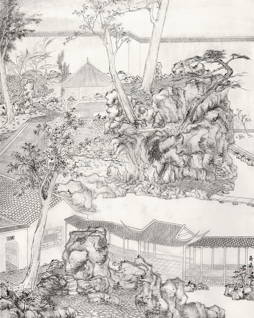 10齐飞 环秀山庄 232cm×185cm 2023年.jpg