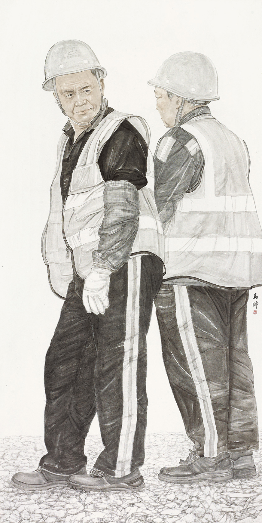 29马帅 铁路养护员之一 240cm×120cm 2023年.jpg
