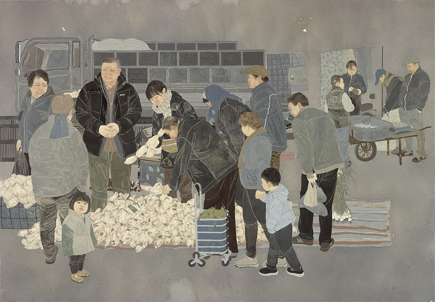 33黄梅凡 年集一角 160cm×208cm 2023年.jpg