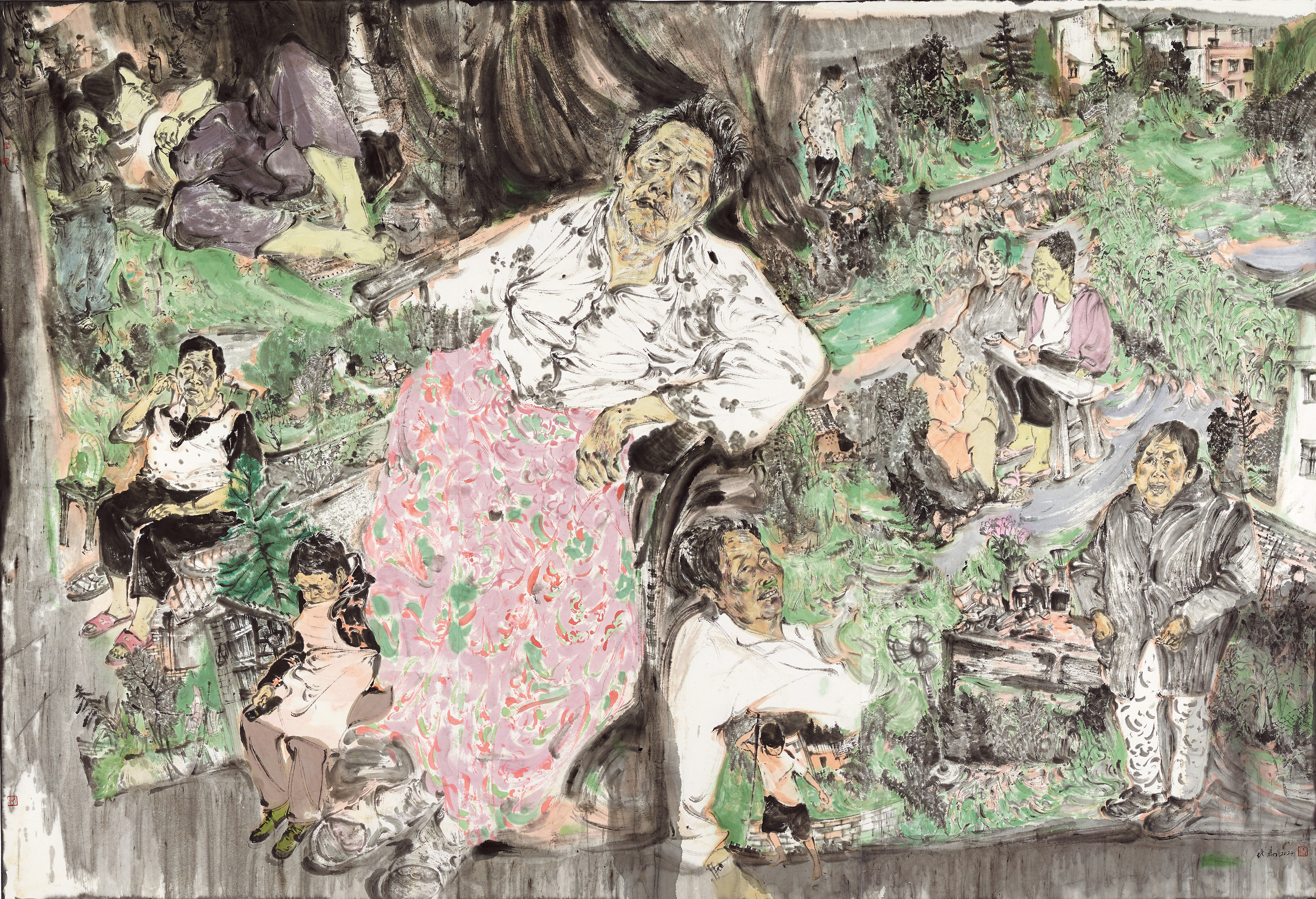 《外婆》  省国画院61696  200cm-135cm.jpg
