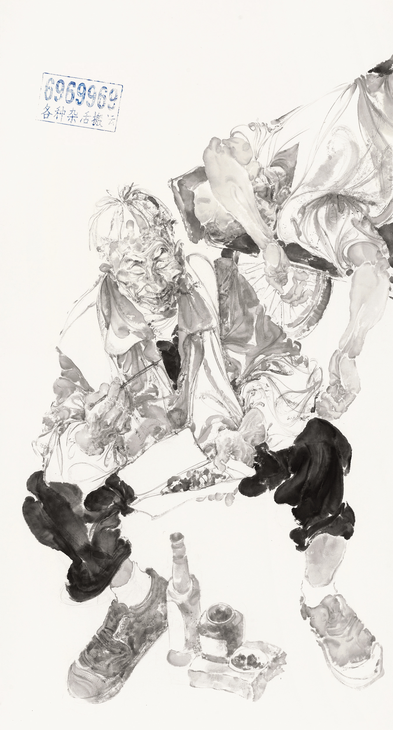 5、姜永安 号码系列19 180cm×97cm 2023年.jpg