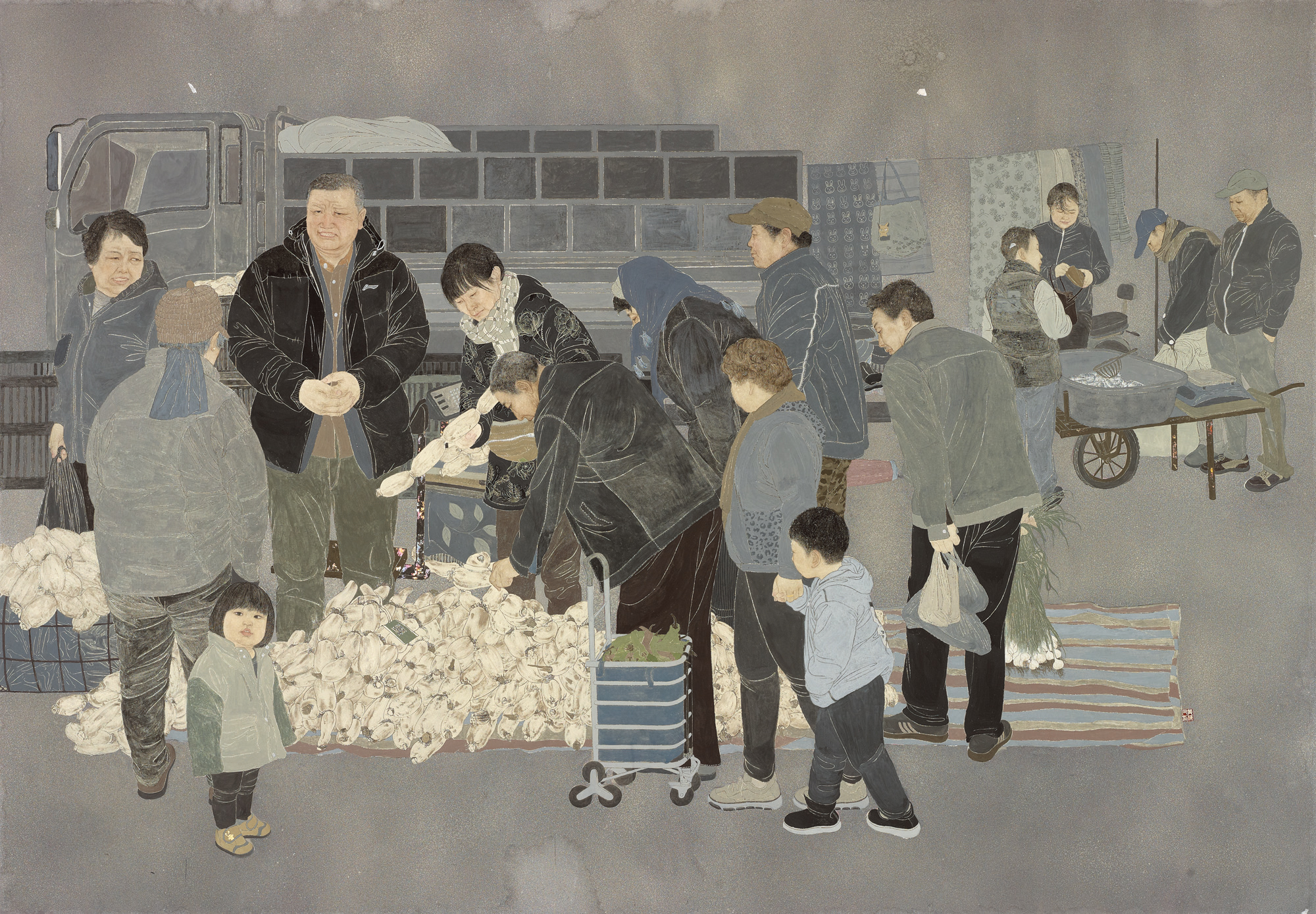 33、黄梅凡 年集一角 160cm×208cm 2023年.jpg