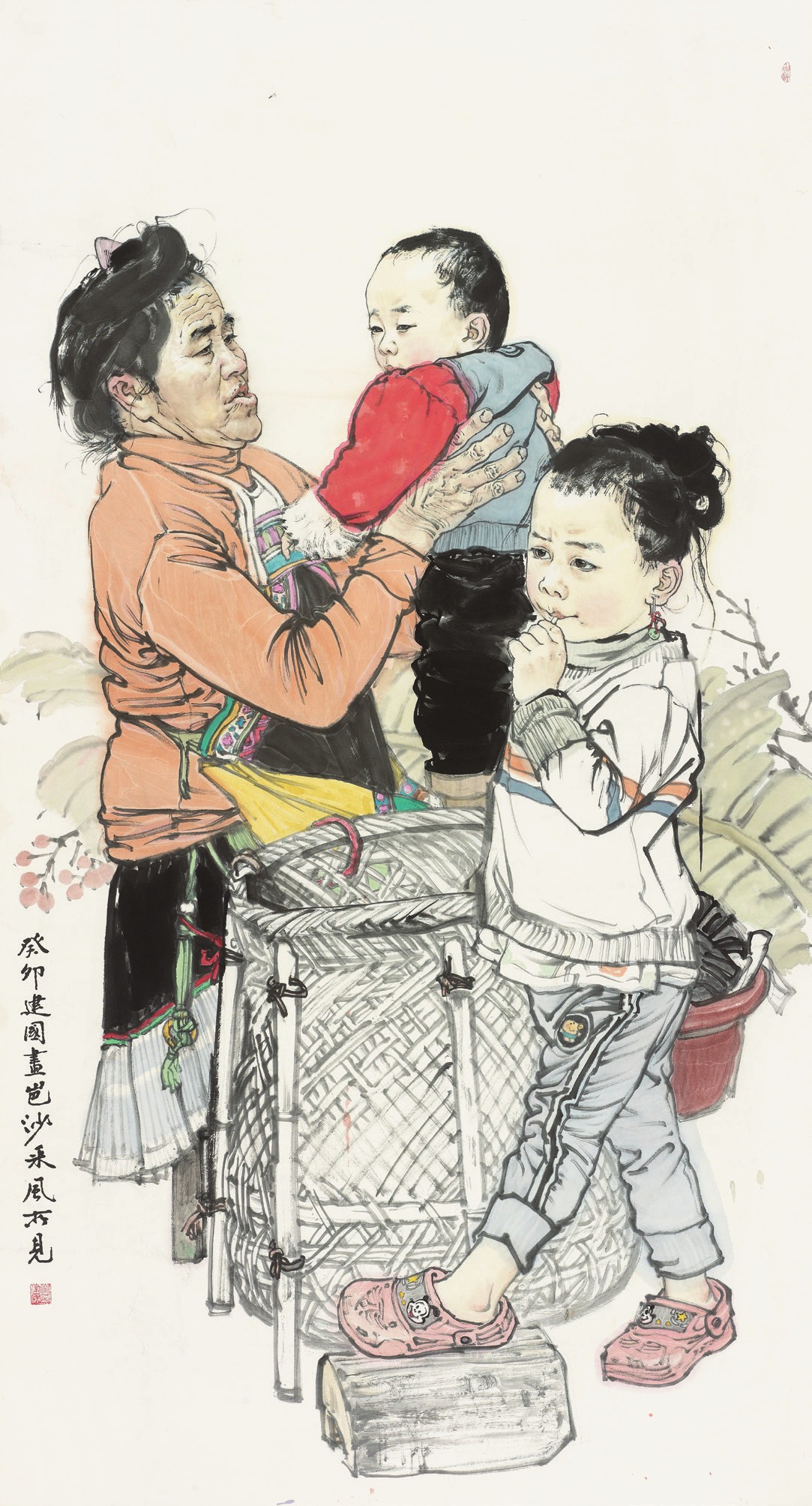 28-桑建国 岜沙风情187cm×97cm.jpg