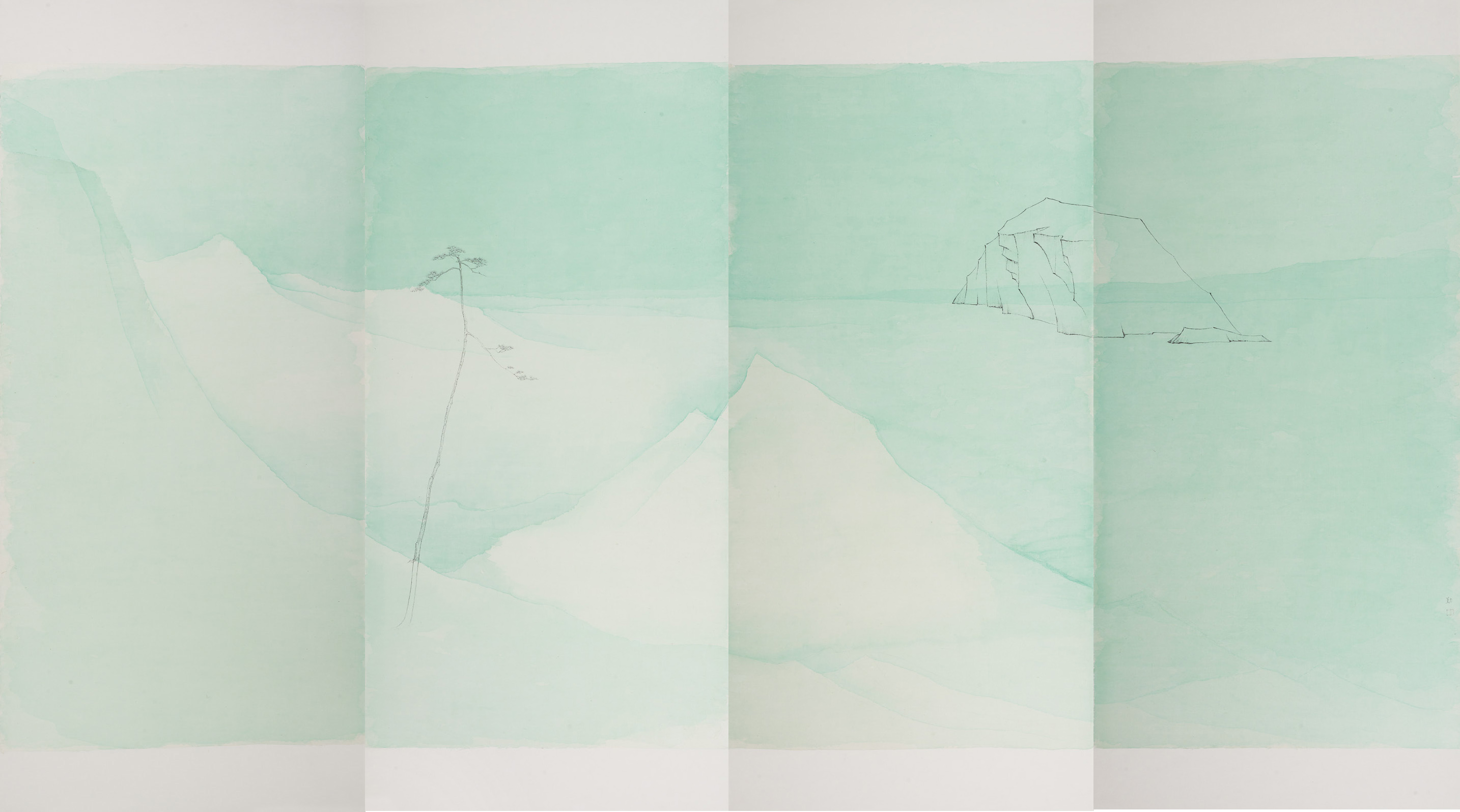 30-沈勤 隔江望山180cm×96cm×4.jpg