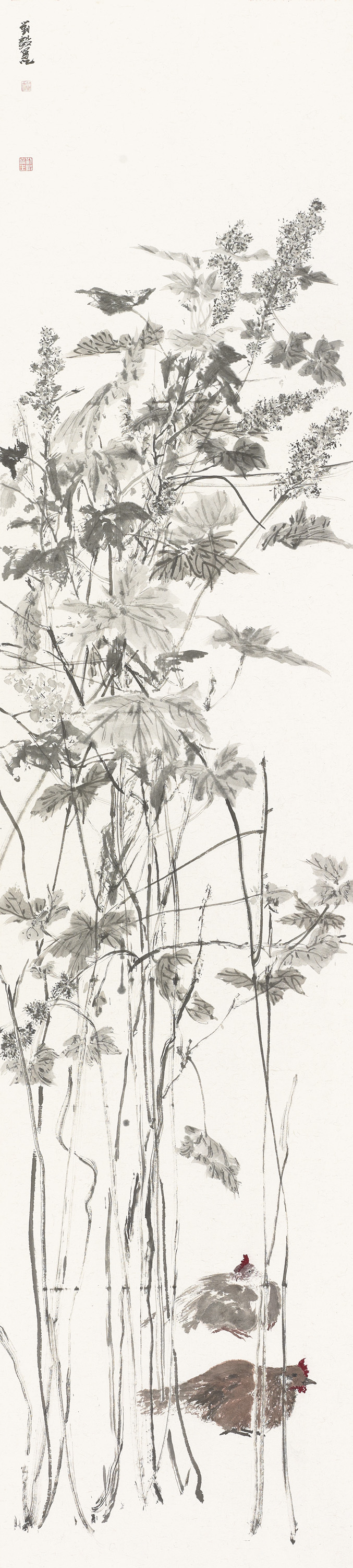 3、刘毅 百草园写生 235cm×54cm 2024年.jpg