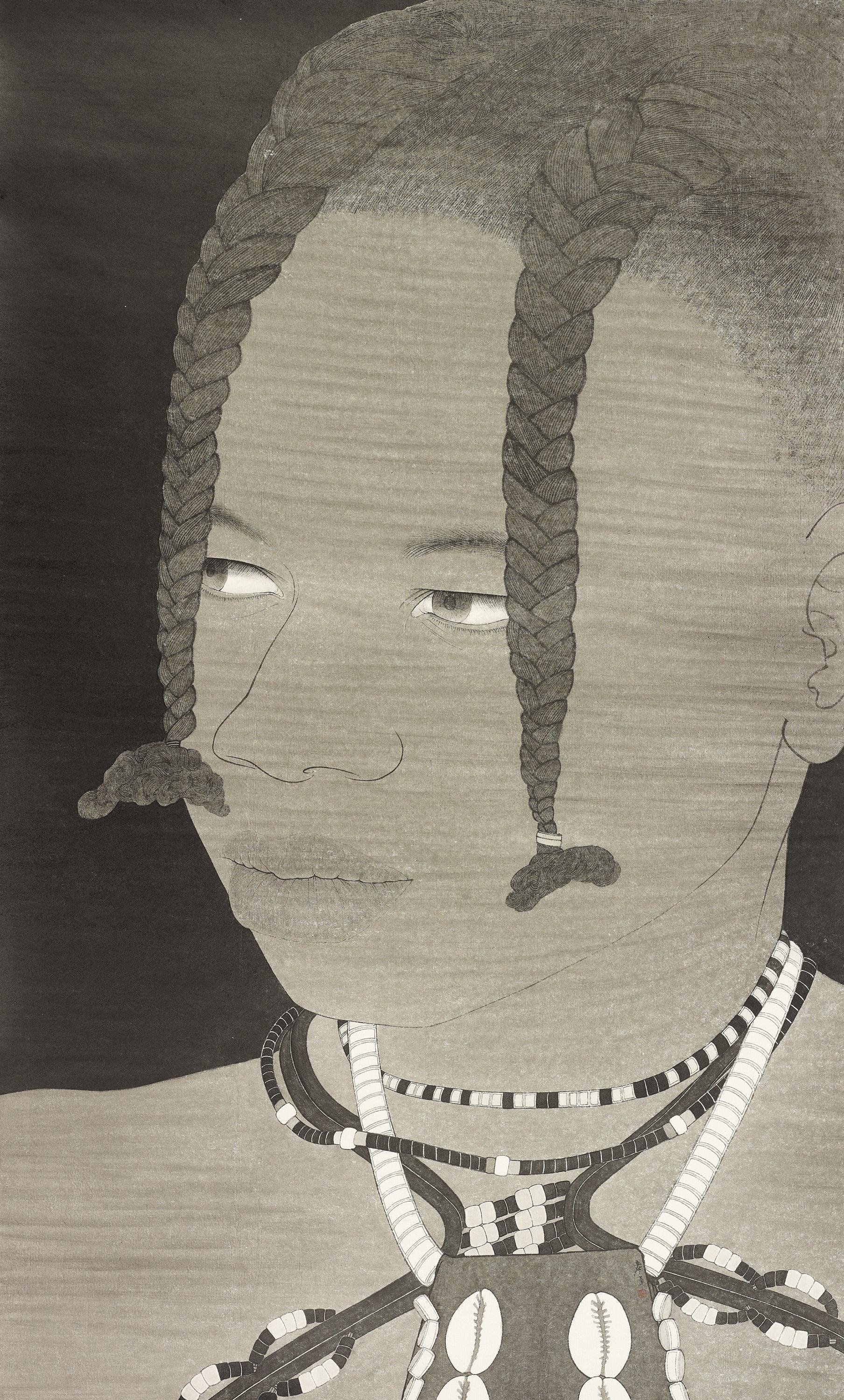17、詹勇 非洲辛巴女孩之一 160cm×96cm2024年.jpg