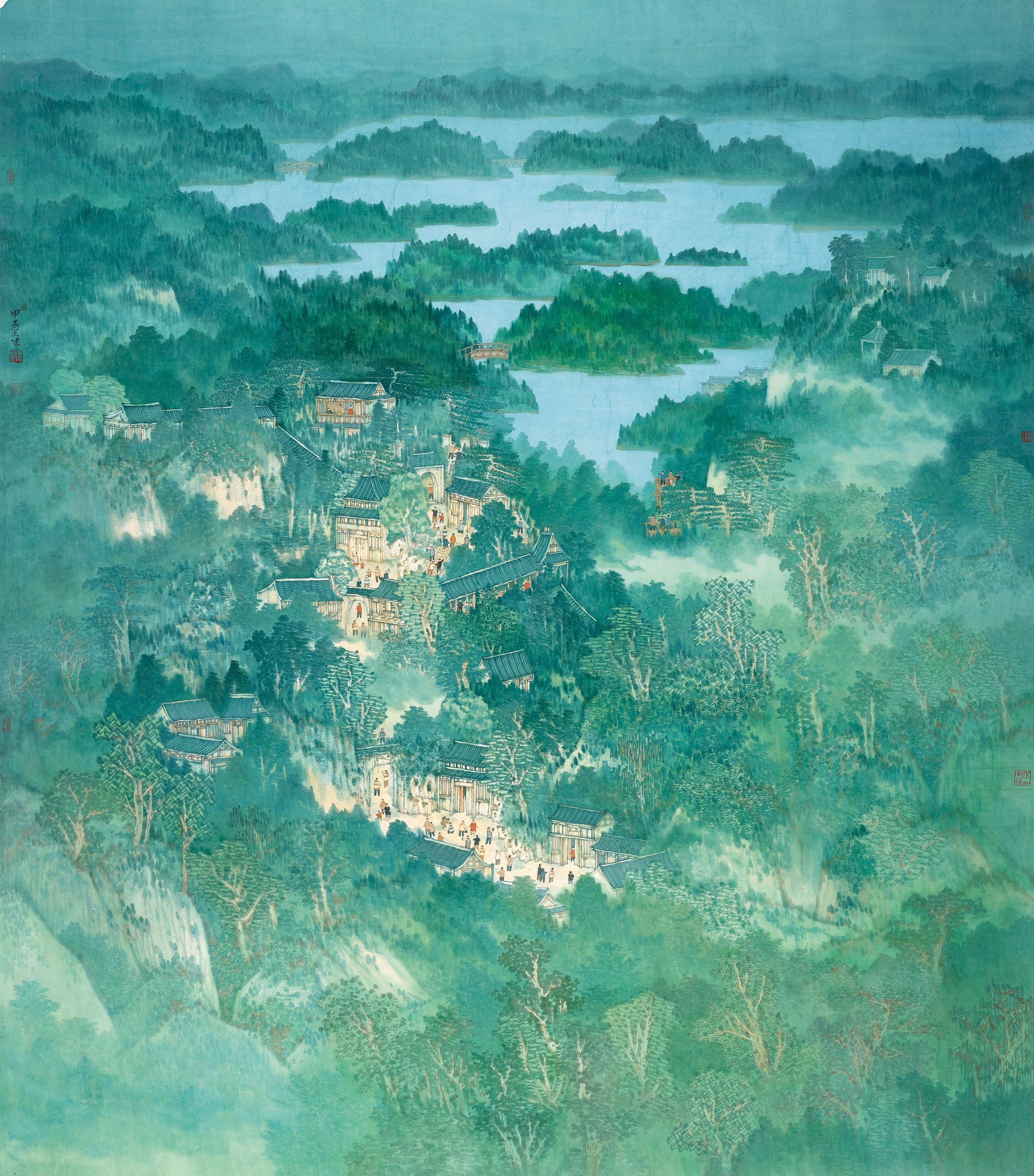 23、关健 夜游深溪 180cm×97cm 2024年.jpg