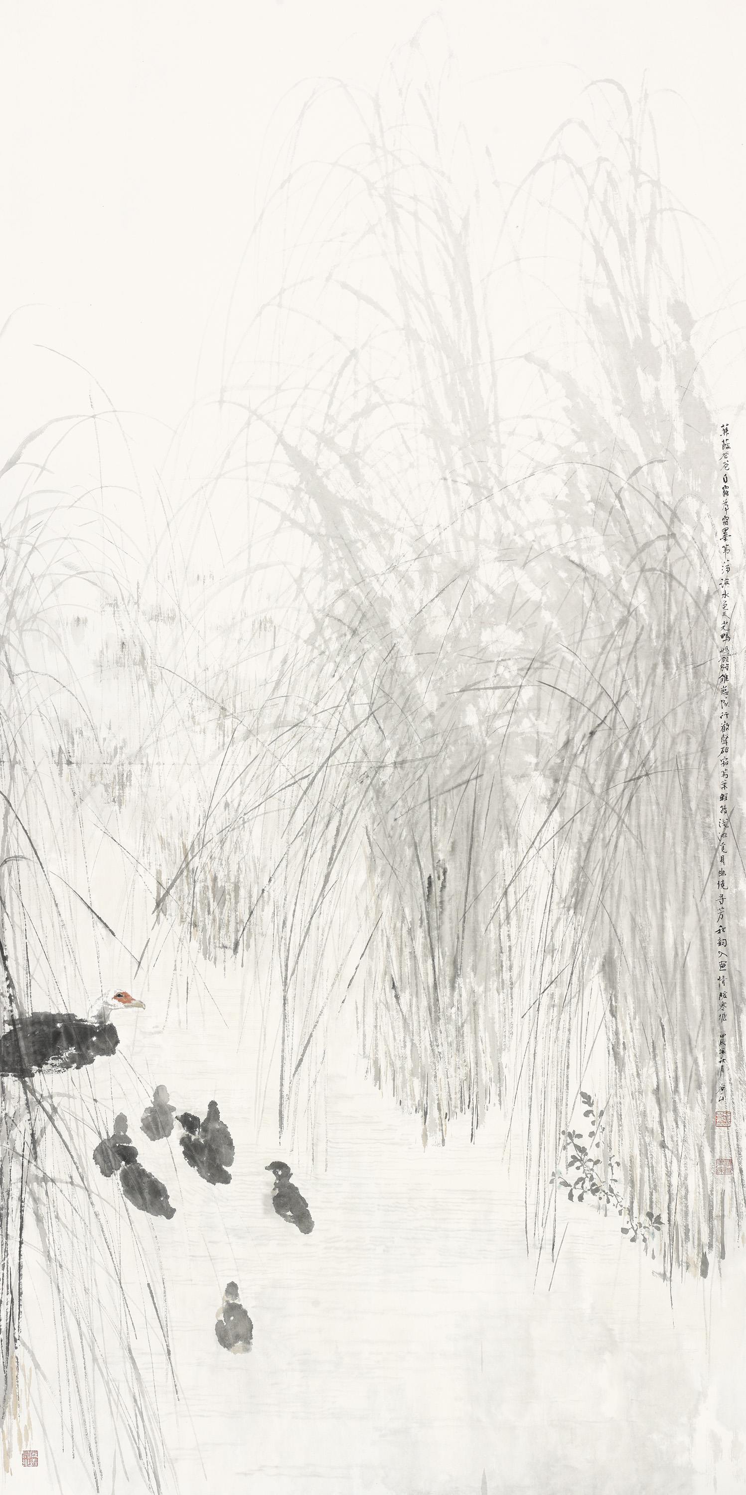 27、曾春平 苇畔闲情 248cm×124cm 2024年.jpg