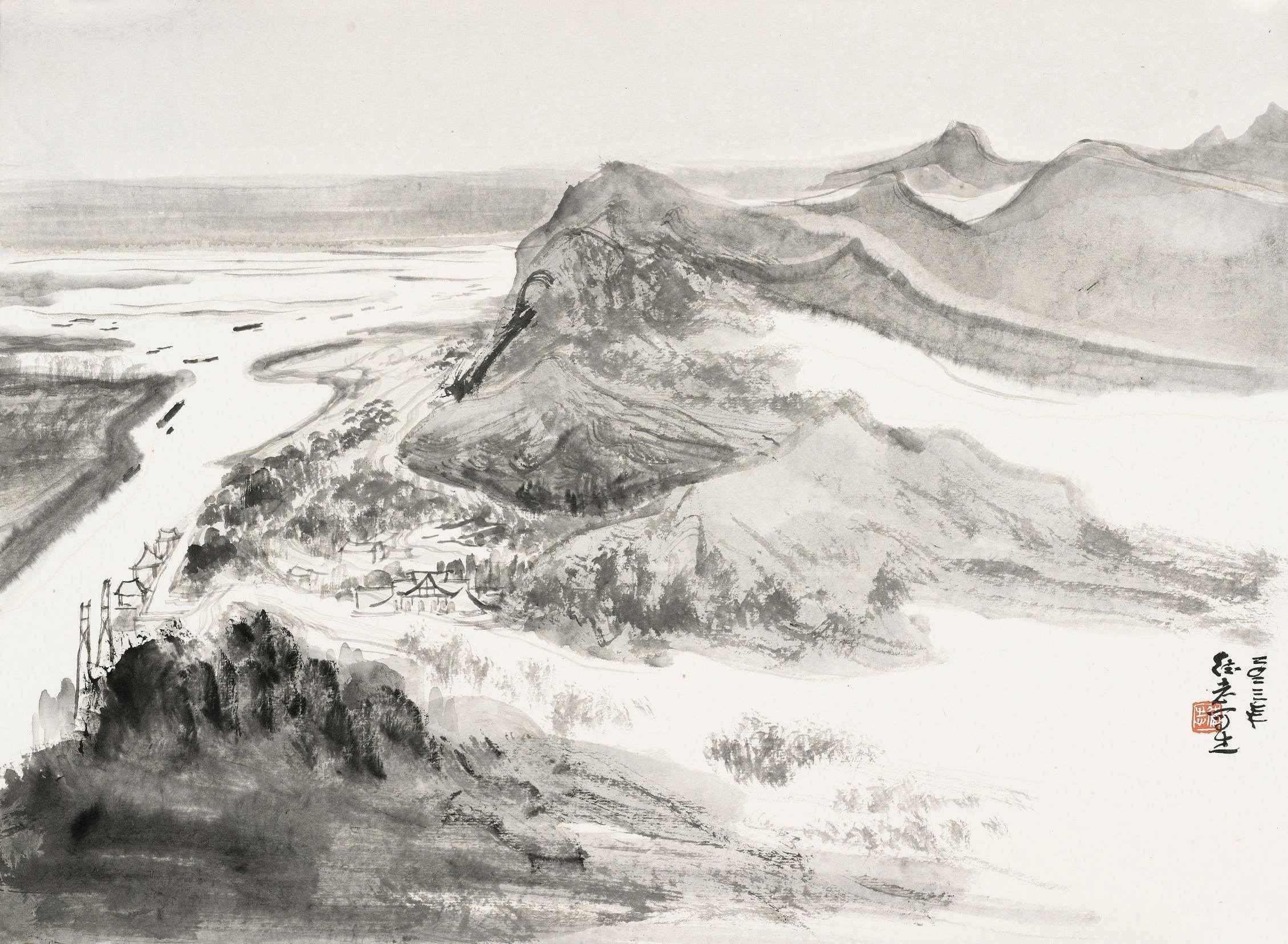13《采石矶写生》34x45cm.jpg