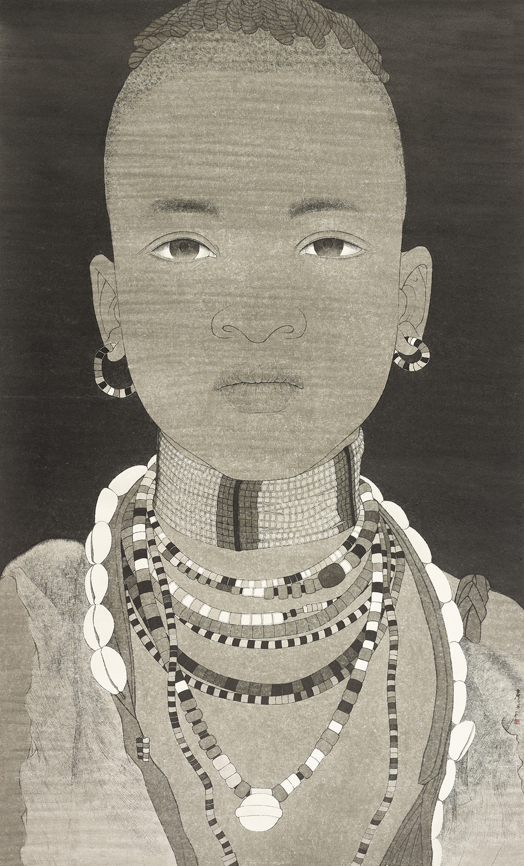 1759114046611.jpg 17、詹勇 非洲辛巴女孩之二 160cm×96cm 2024年.jpg