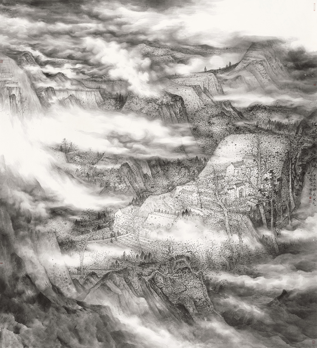 1759114085369.jpg 19、郭青杰 故园苍岭接云坡 220cm×200cm 2024年.jpg