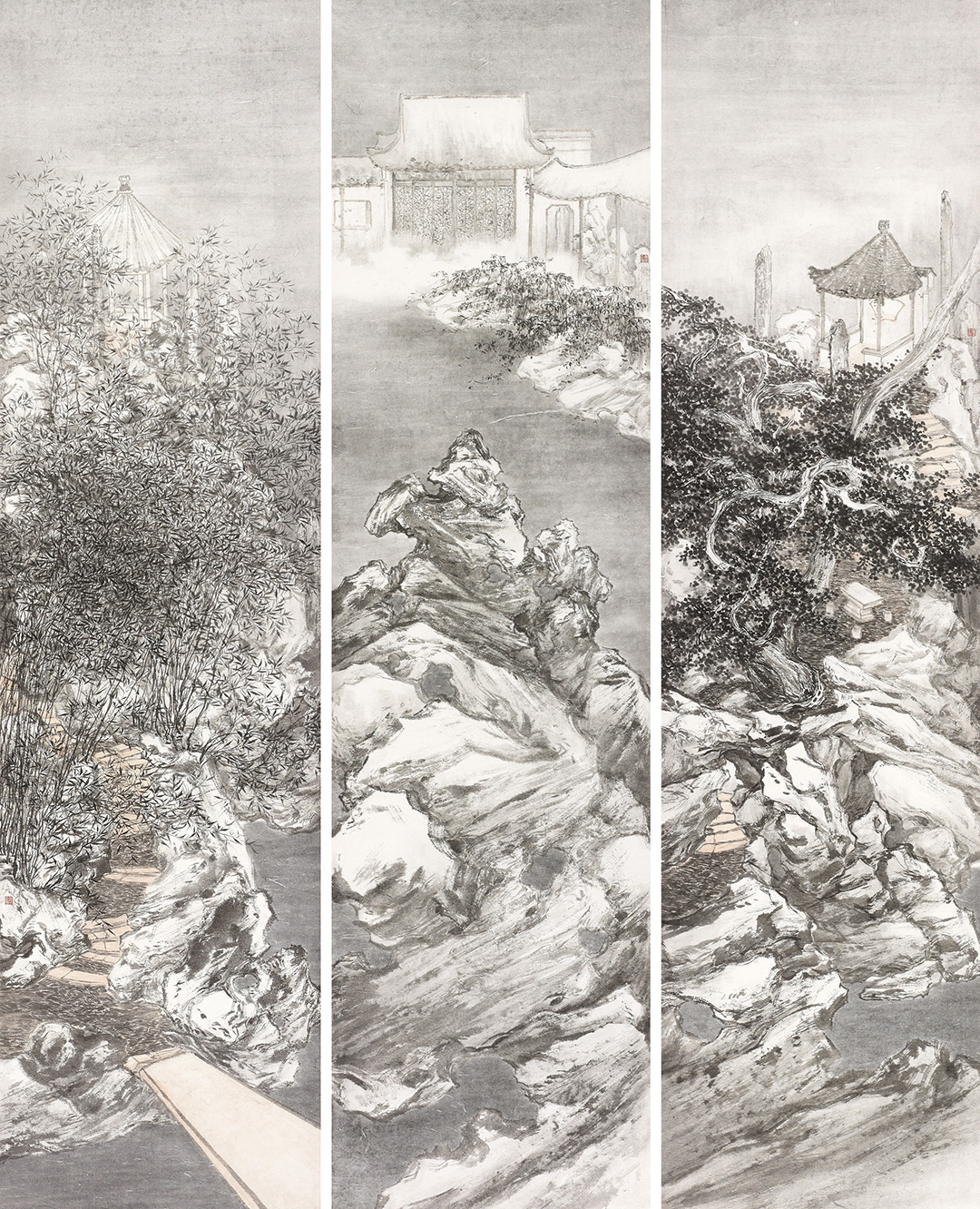 1759114176838.jpg 25、曾立国 《寒园清虚之一、之二、之三235cm×62cm×3 2024年.jpg