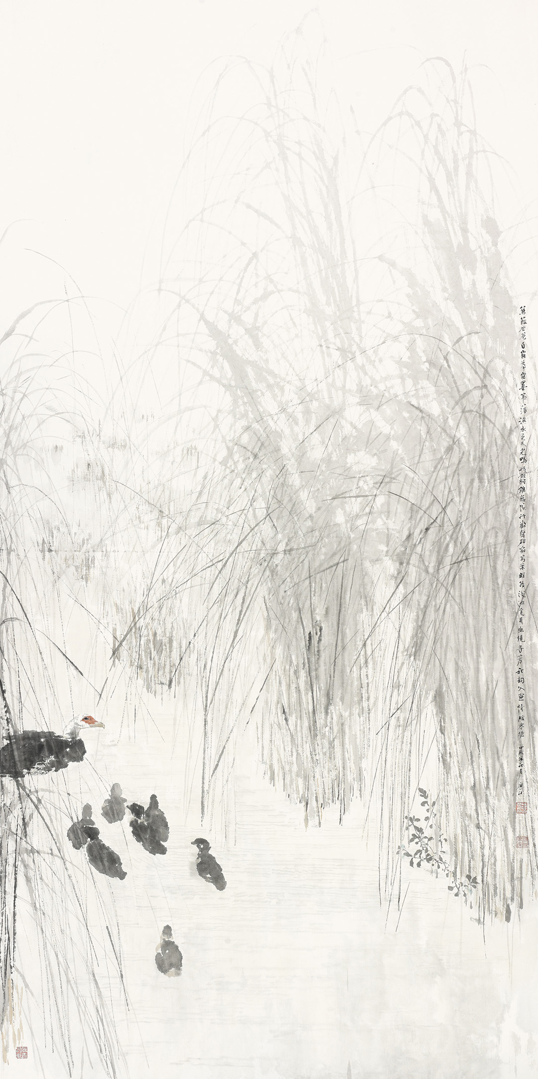 1759114200645.jpg 27、曾春平 苇畔闲情248cm×124cm 2024年.jpg