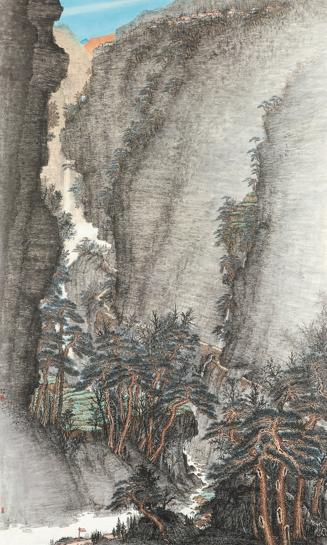 1，大山里的农家乐 238cm×160cm 2024年.jpg