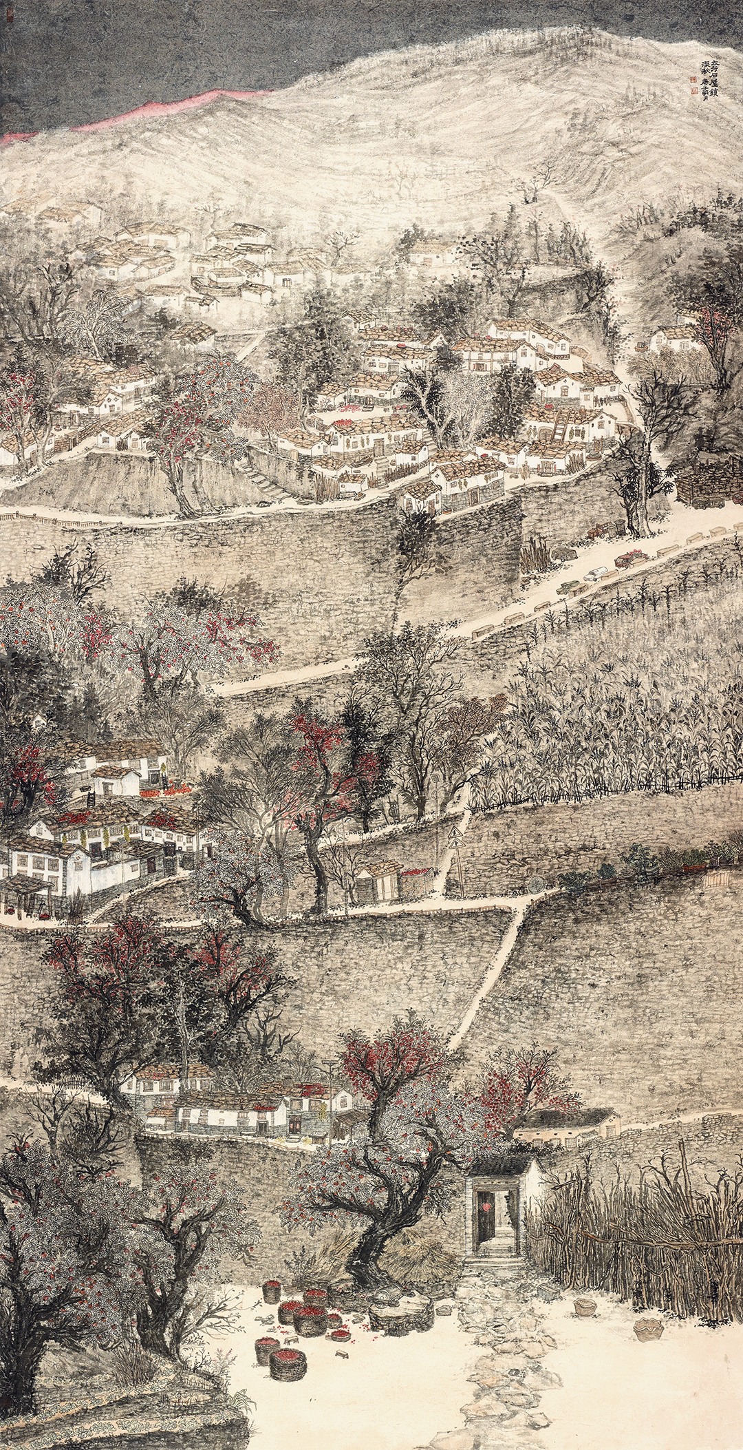 7，太行石屋锁深秋 238cm×123cm 2020年.jpg