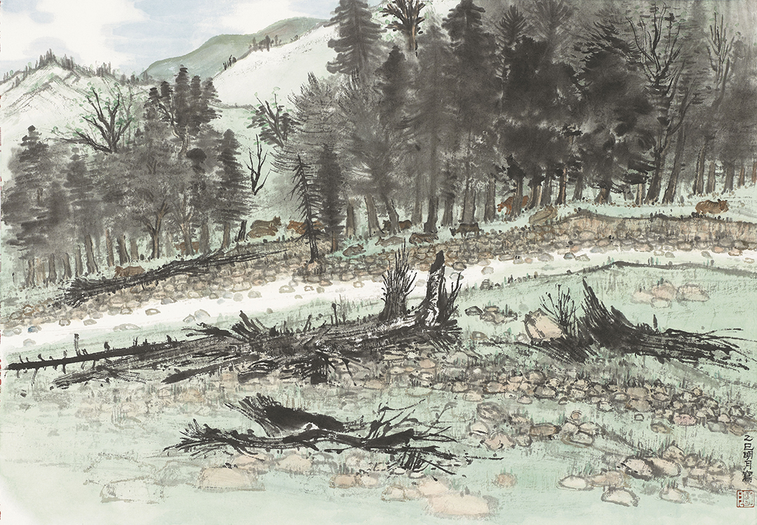 8，新疆伊犁写生系列一 35cm×50cm 2025年.jpg