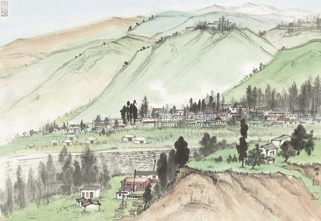 28陈明月 库尔德宁写生 50cm×35cm 纸本设色.jpg