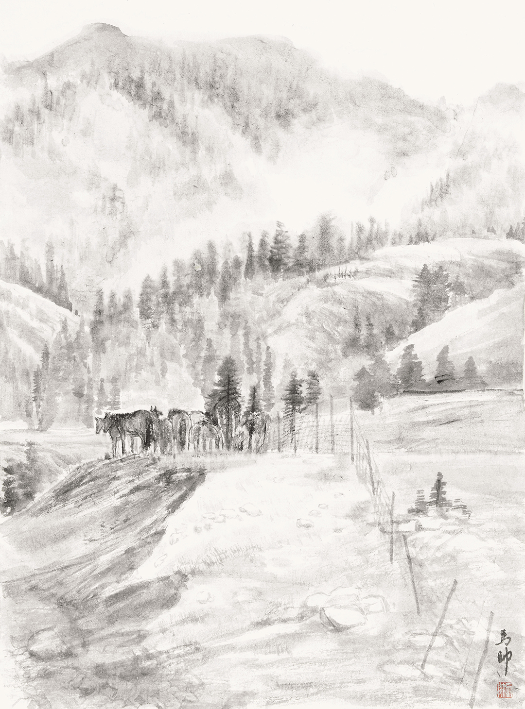 29马帅 新疆写生之一 45-33cm.jpg