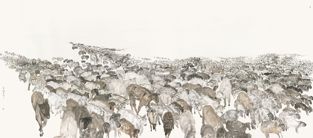 4刘毅 伊犁印象·转场 145cm×365cm 2025年 .jpg