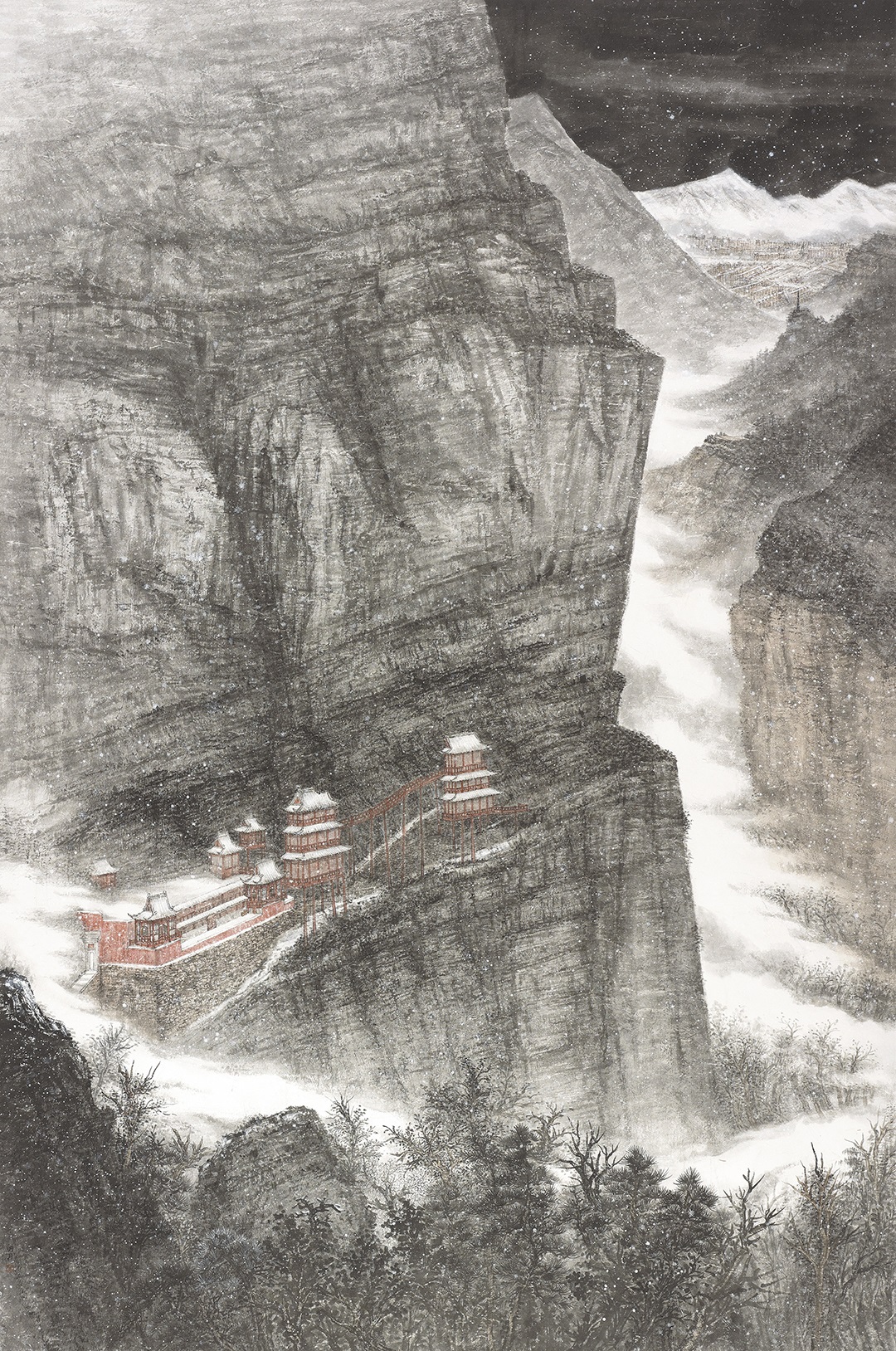 32陈明月 悬空雪霁 233cm×157cm 2025年.jpg